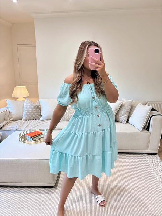 Magic Button Midi Dress