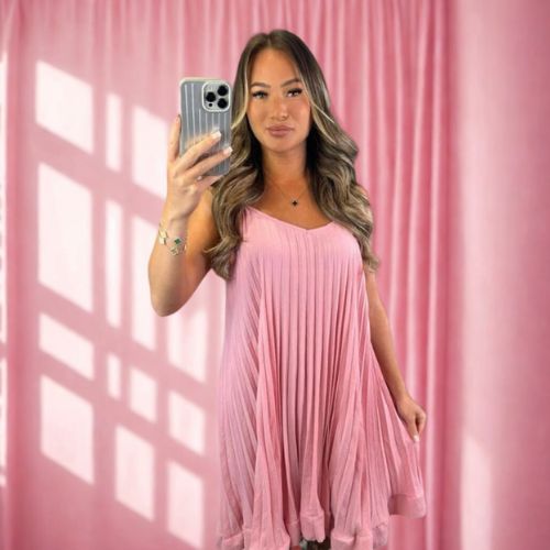 Pleated Frill Flared Long Shirts