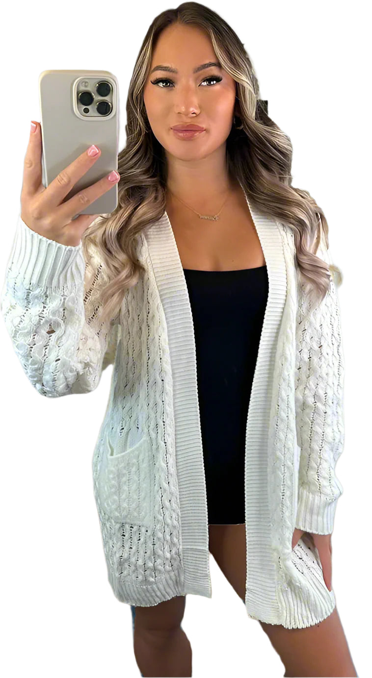 Waffle Knitted Cardigan