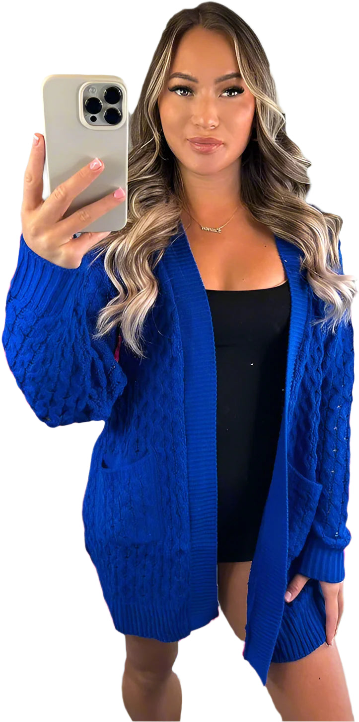 Waffle Knitted Cardigan