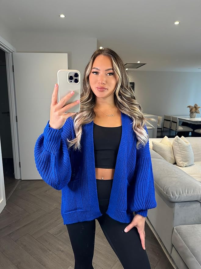 Baggy Cardigan Balloon Sleeve