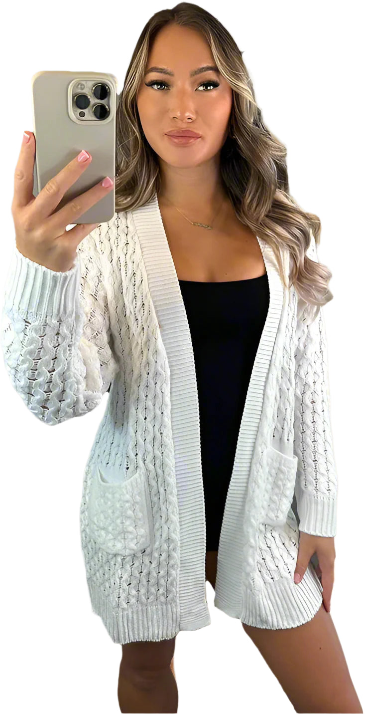 Waffle Knitted Cardigan