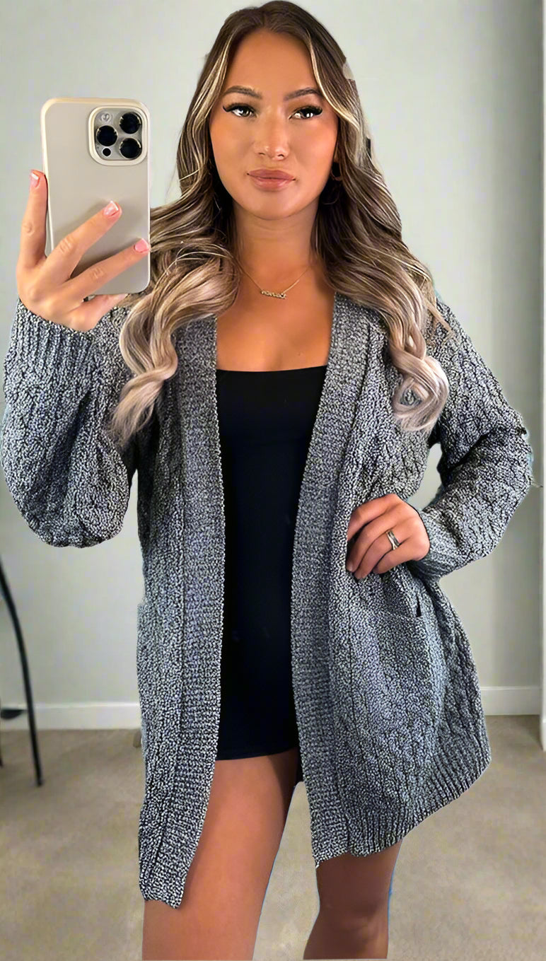 Waffle Knitted Cardigan