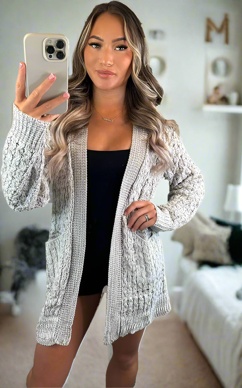 Waffle Knitted Cardigan